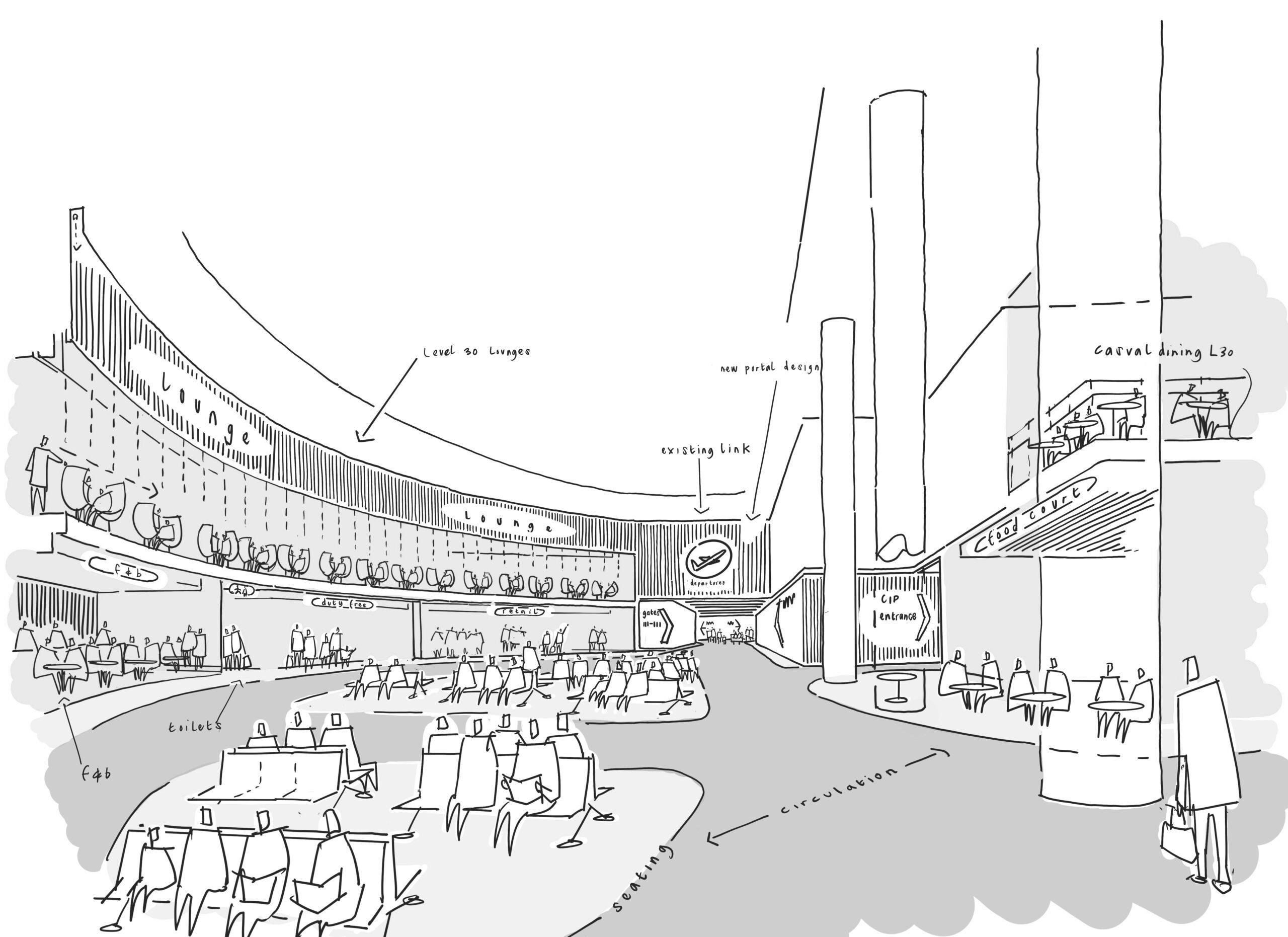 Gatwick Airport Sketch - Pascall+Watson